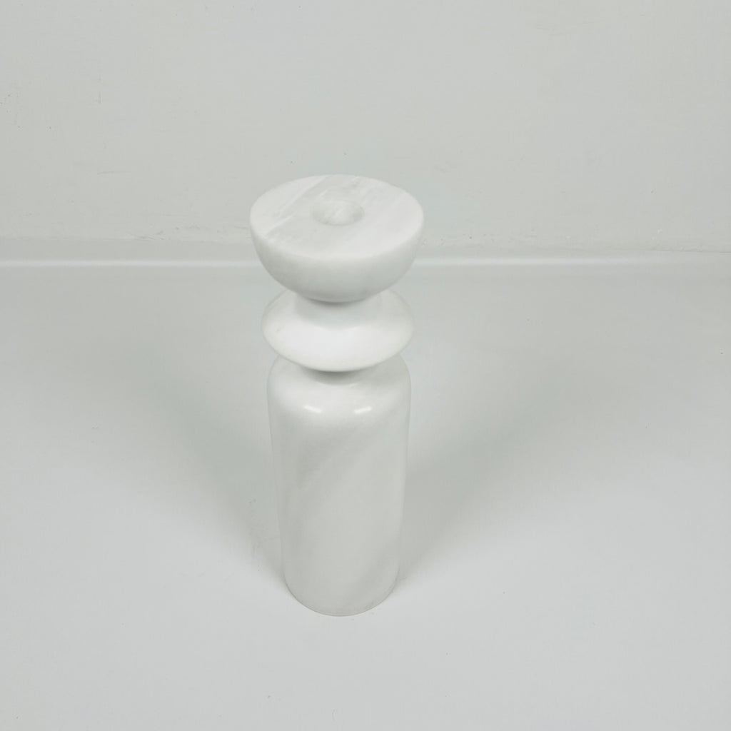 Ringed Bottle Marble Candle Stand