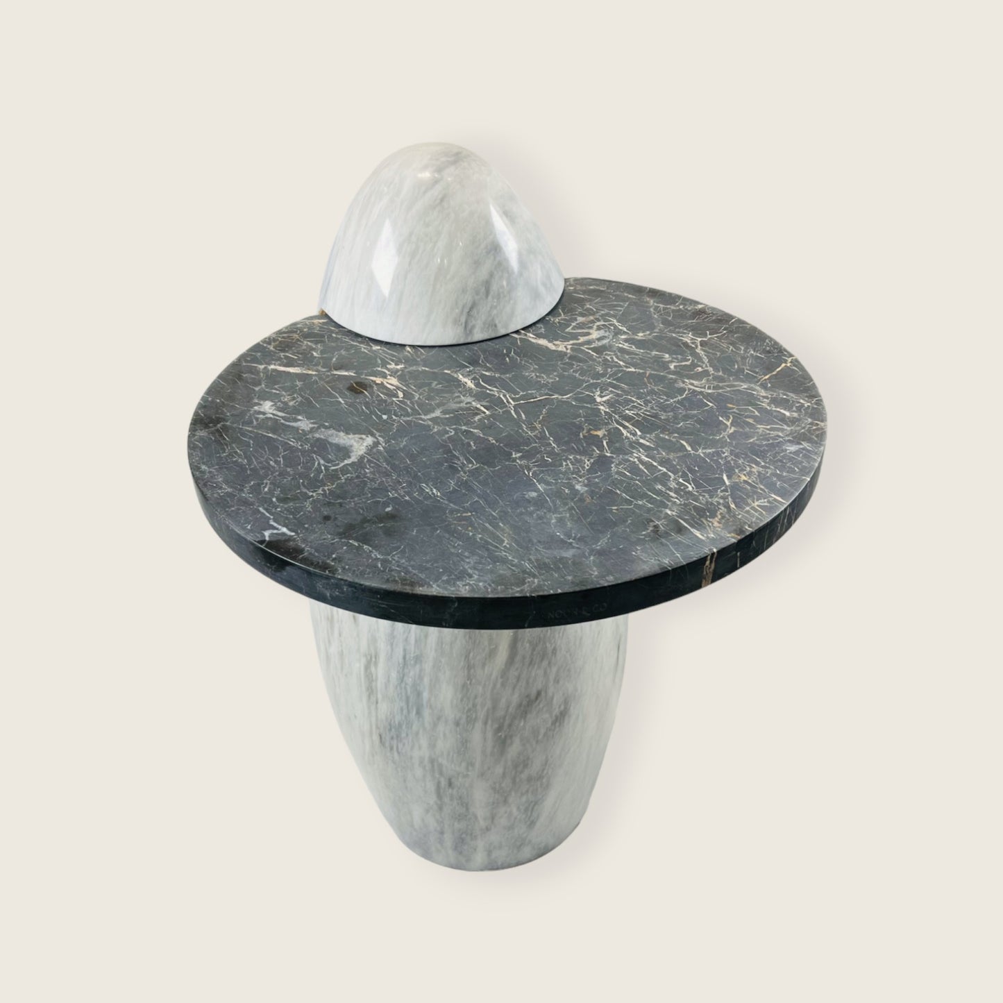 Two Toned Side Table - Black & Gray