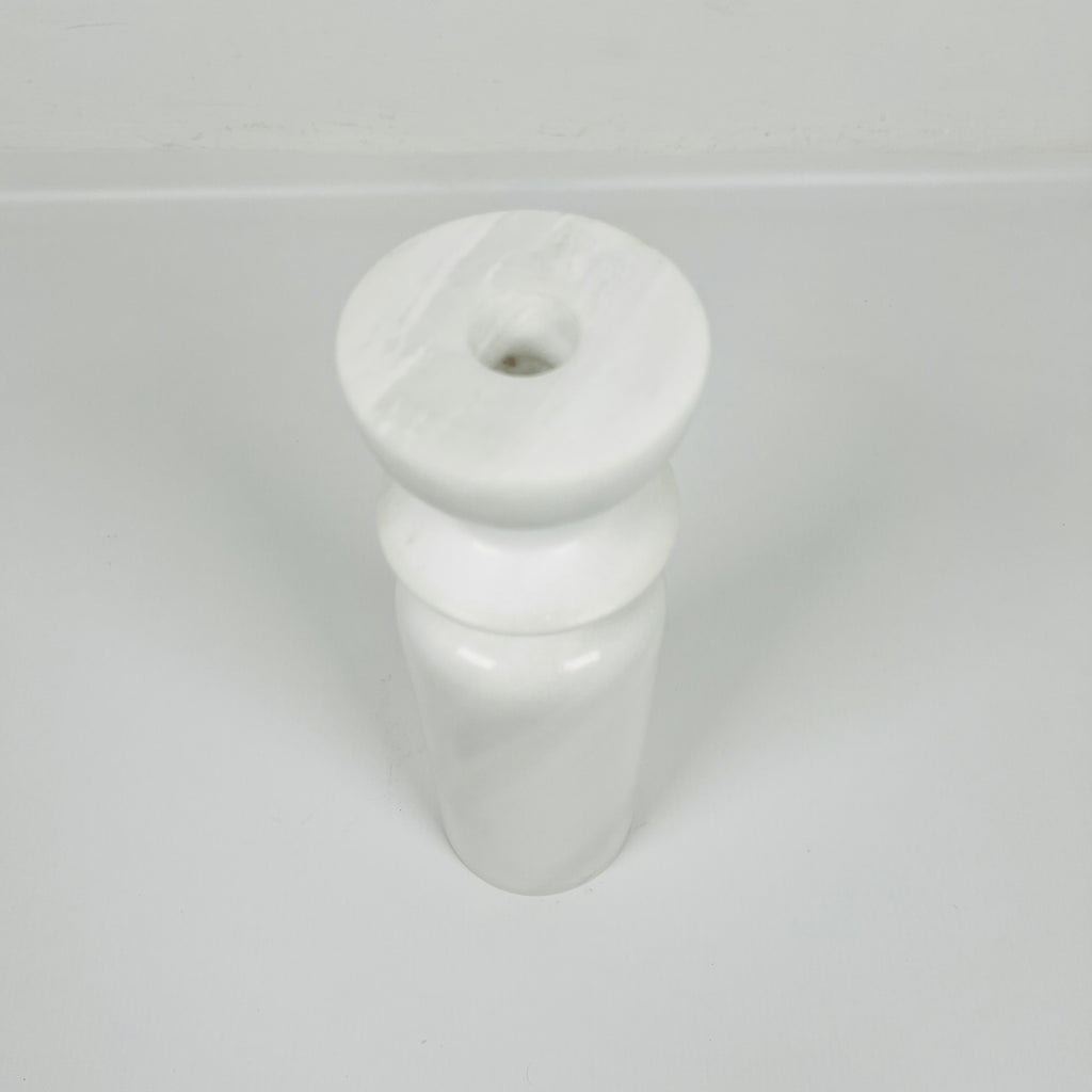 Ringed Bottle Marble Candle Stand