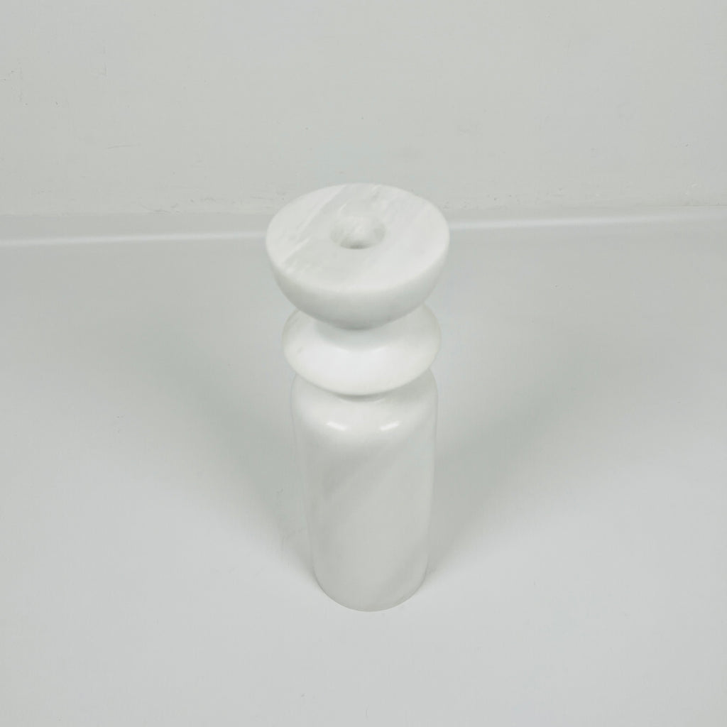 Ringed Bottle Marble Candle Stand