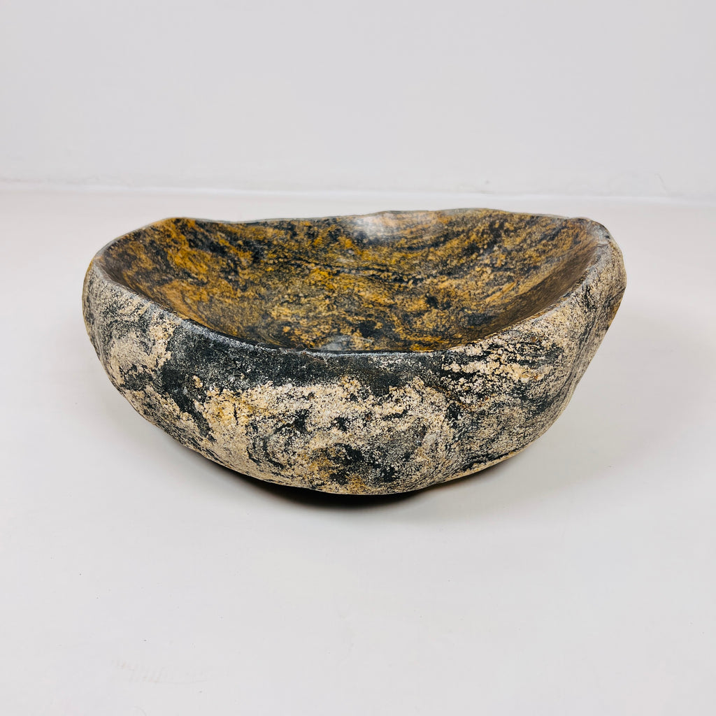 Mustard Splashed Stone Sink