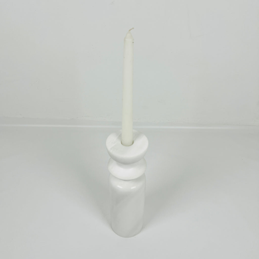 Ringed Bottle Marble Candle Stand