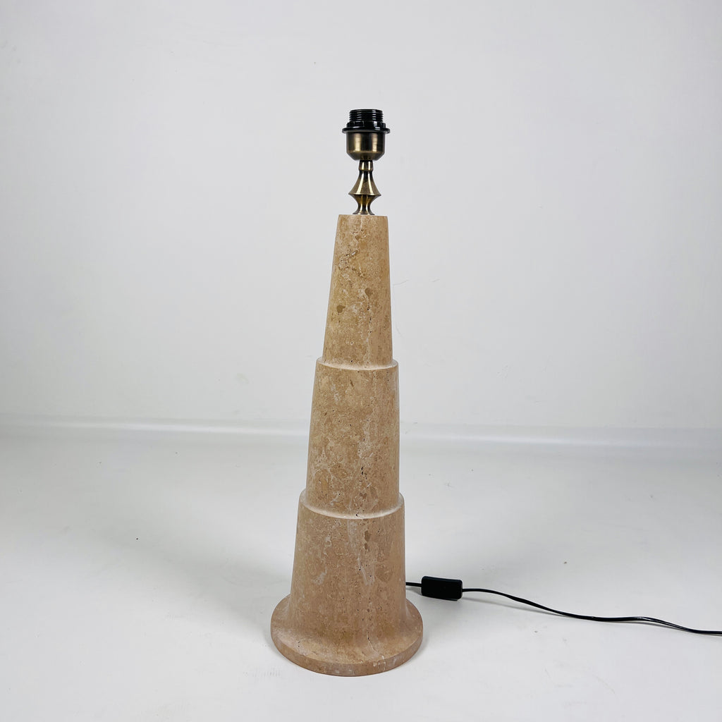 Trellis Travertine Table Lamp