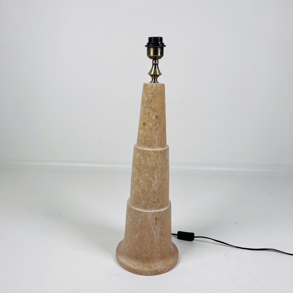 Trellis Travertine Table Lamp