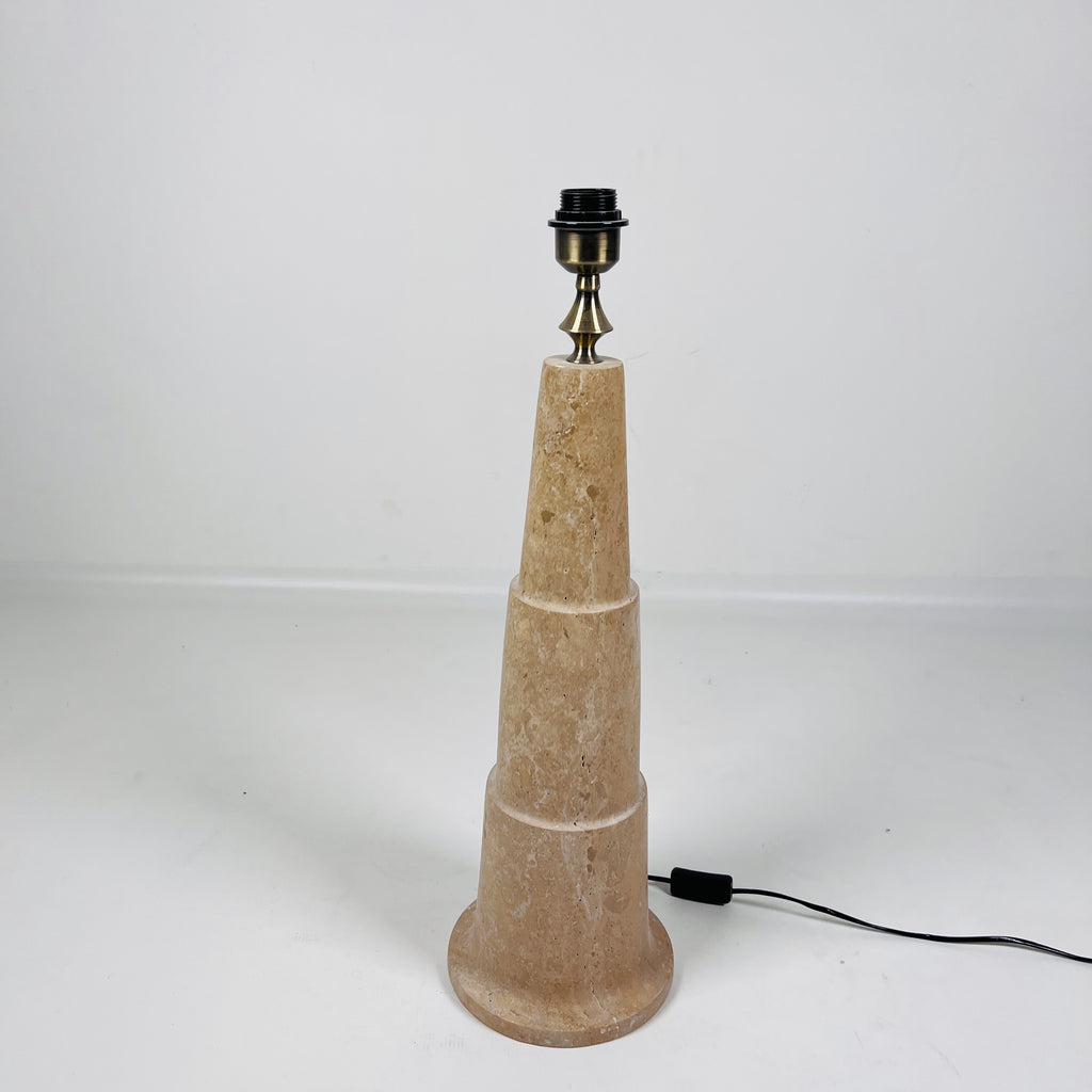 Trellis Travertine Table Lamp