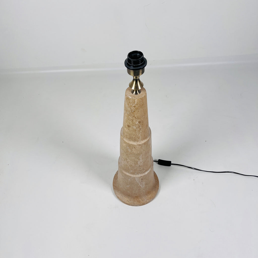 Trellis Travertine Table Lamp