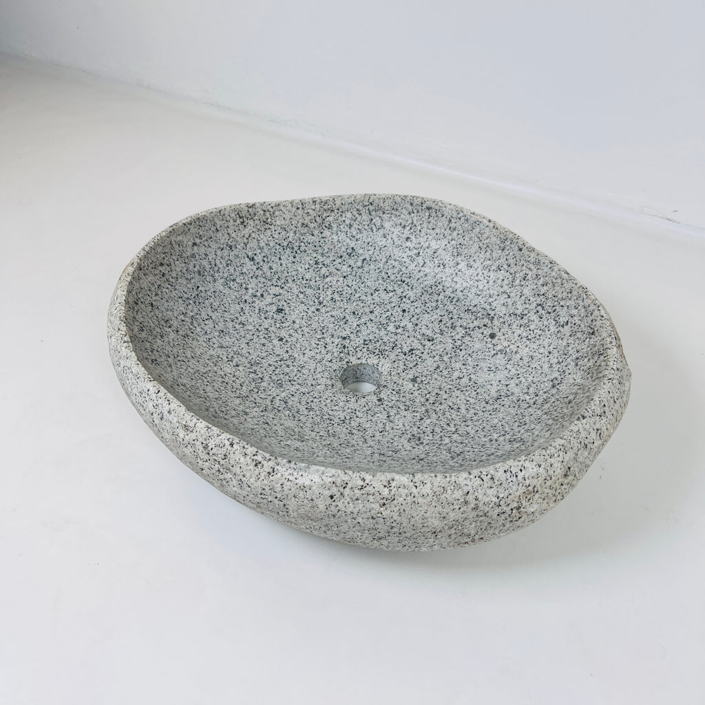 Grey Specked River Stone Sink