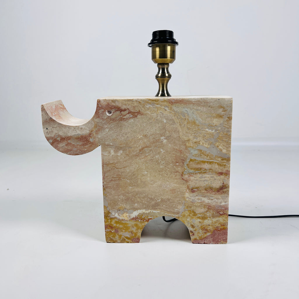 Trunk Light Travertine Table Lamp