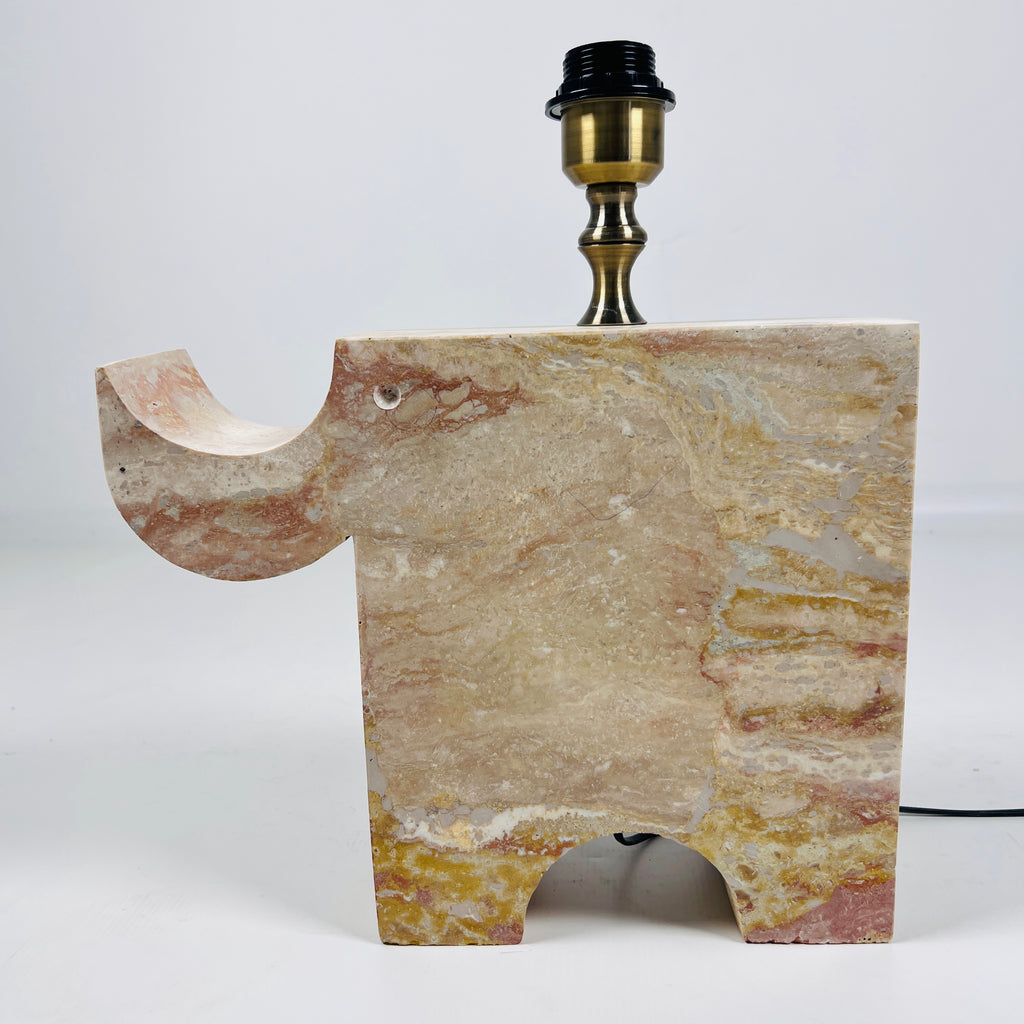 Trunk Light Travertine Table Lamp