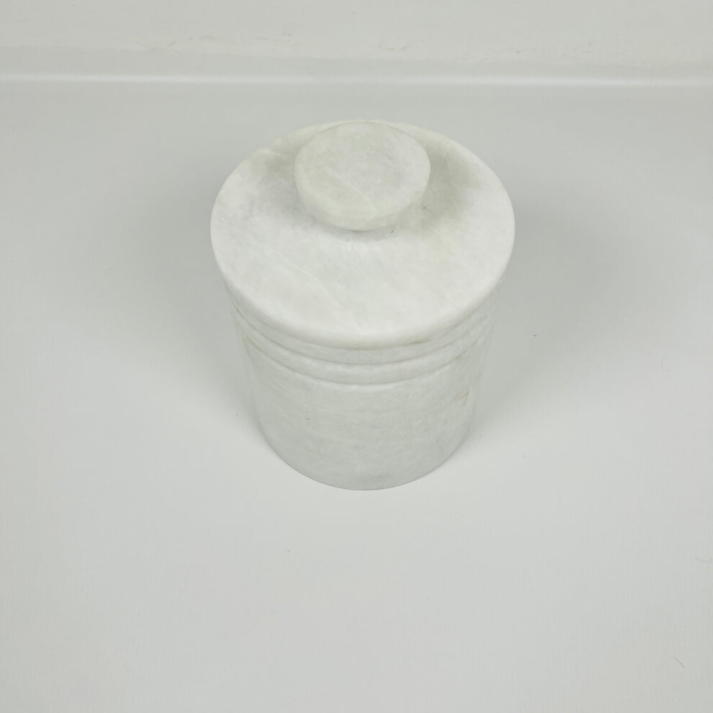 White Marble Jar