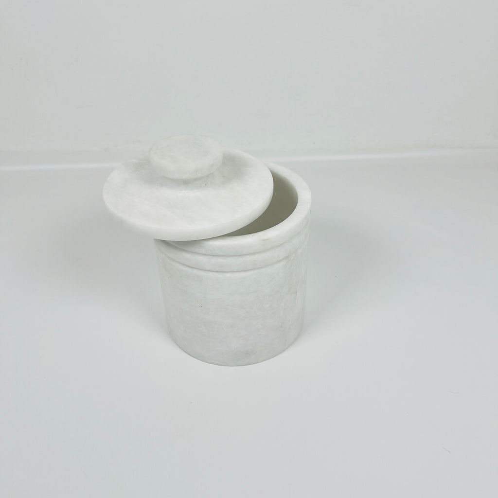 White Marble Jar