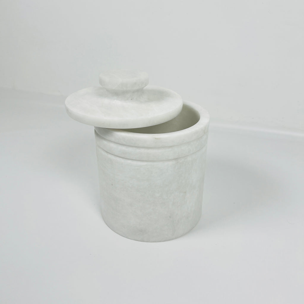 White Marble Jar