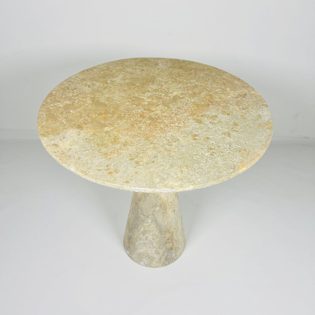 Travertine Side Table