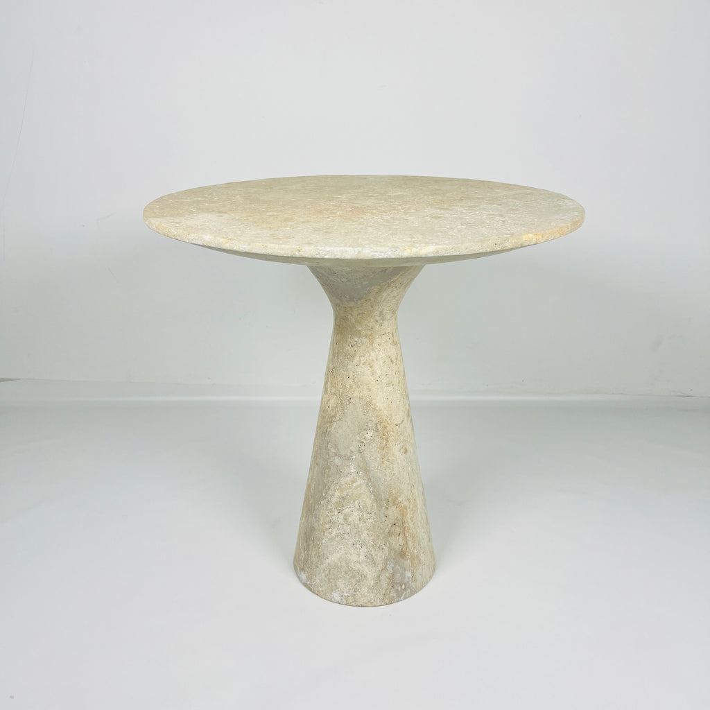 Travertine Side Table