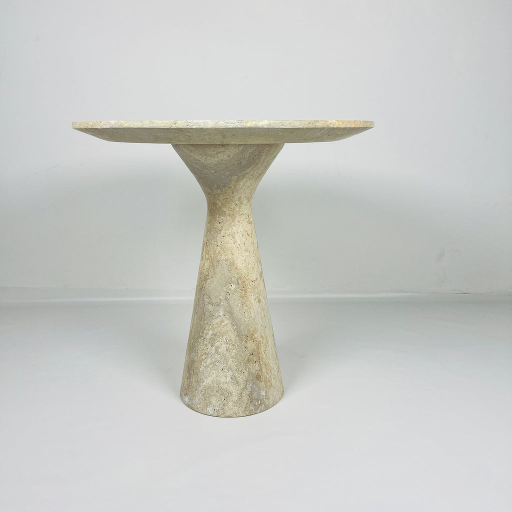 Travertine Side Table