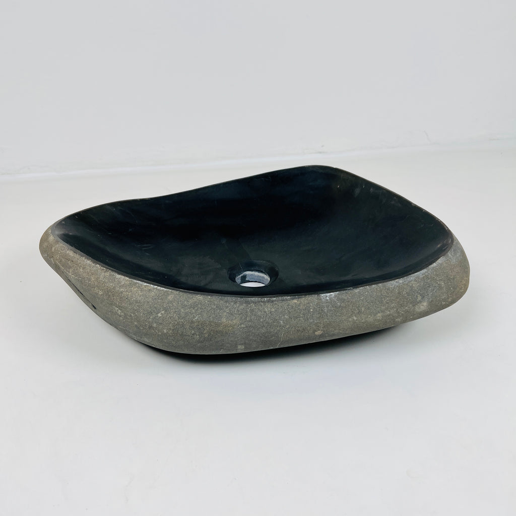 Midnight Black River Stone Sink