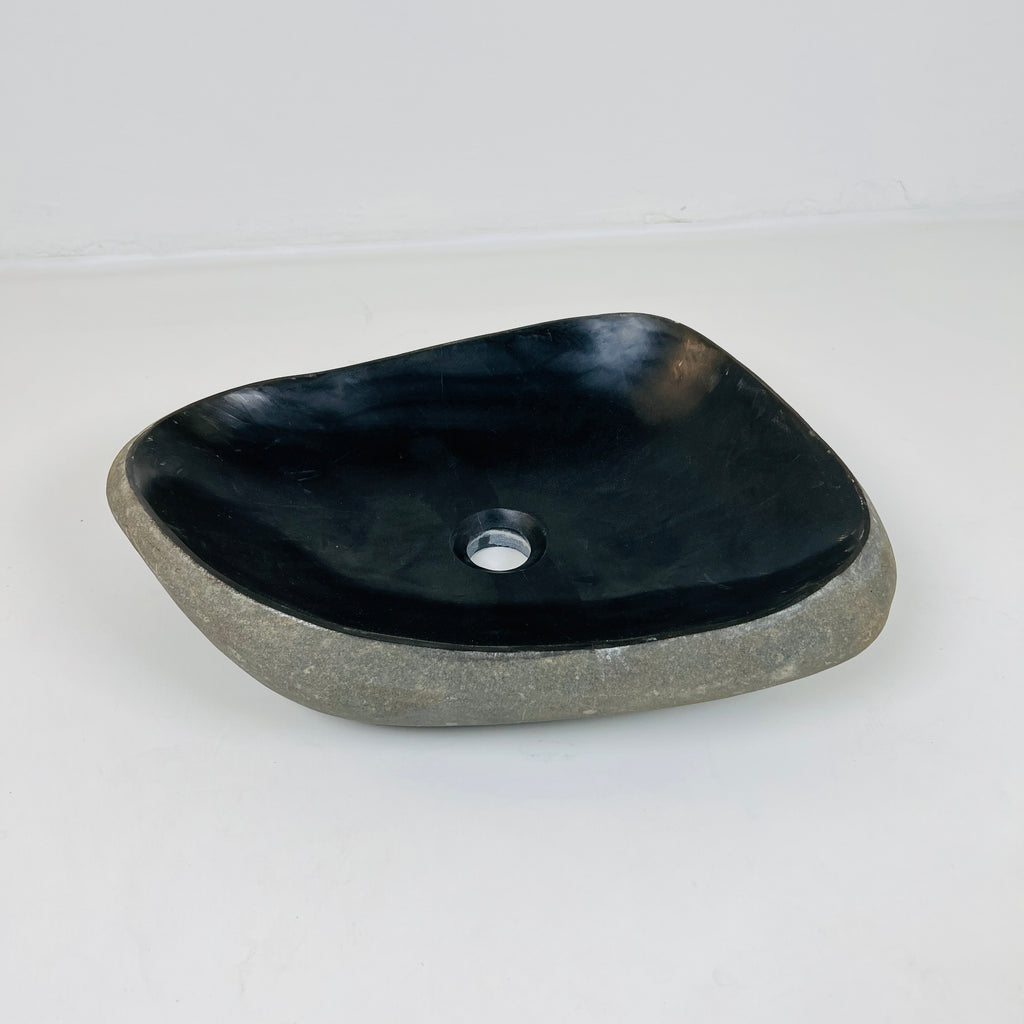 Midnight Black River Stone Sink