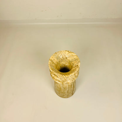 Ribbed Vase - Travertine