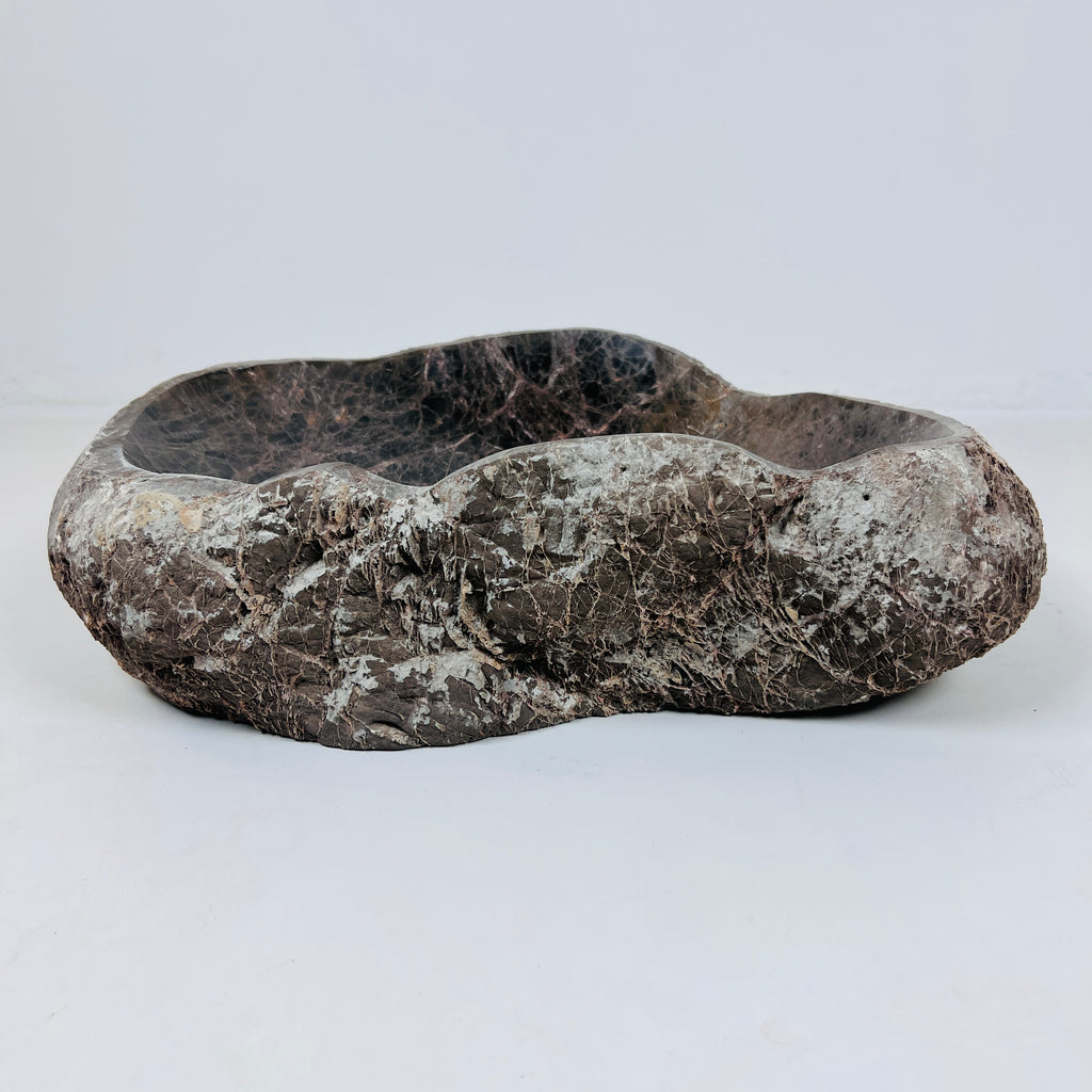 Brown Webbed River Stone Sink