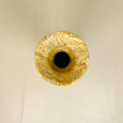 Ribbed Vase - Travertine