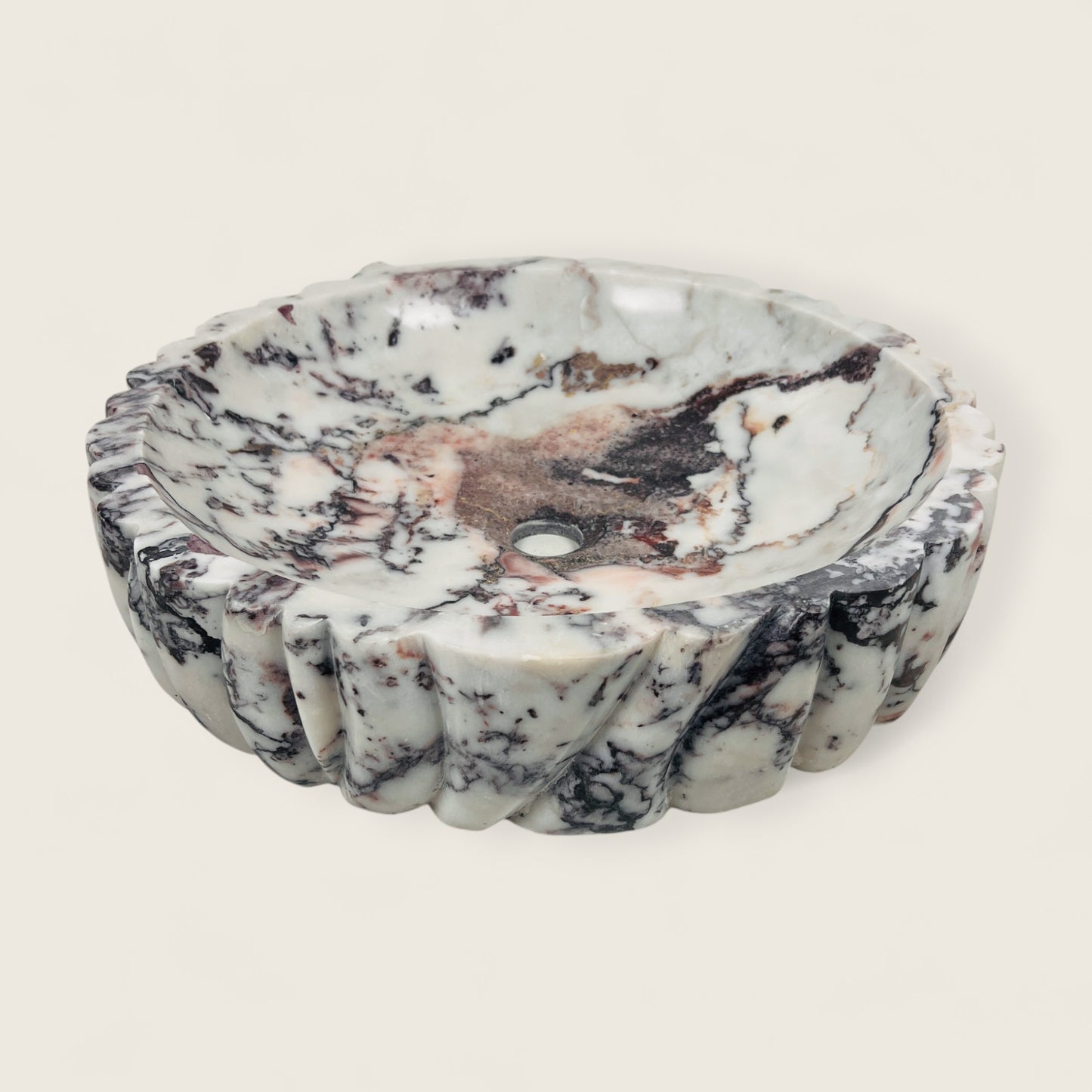 Ruche Sink - Red & White