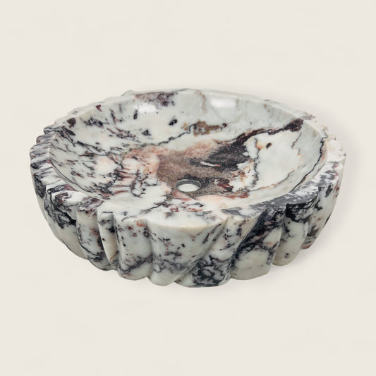 Ruche Sink - Red & White