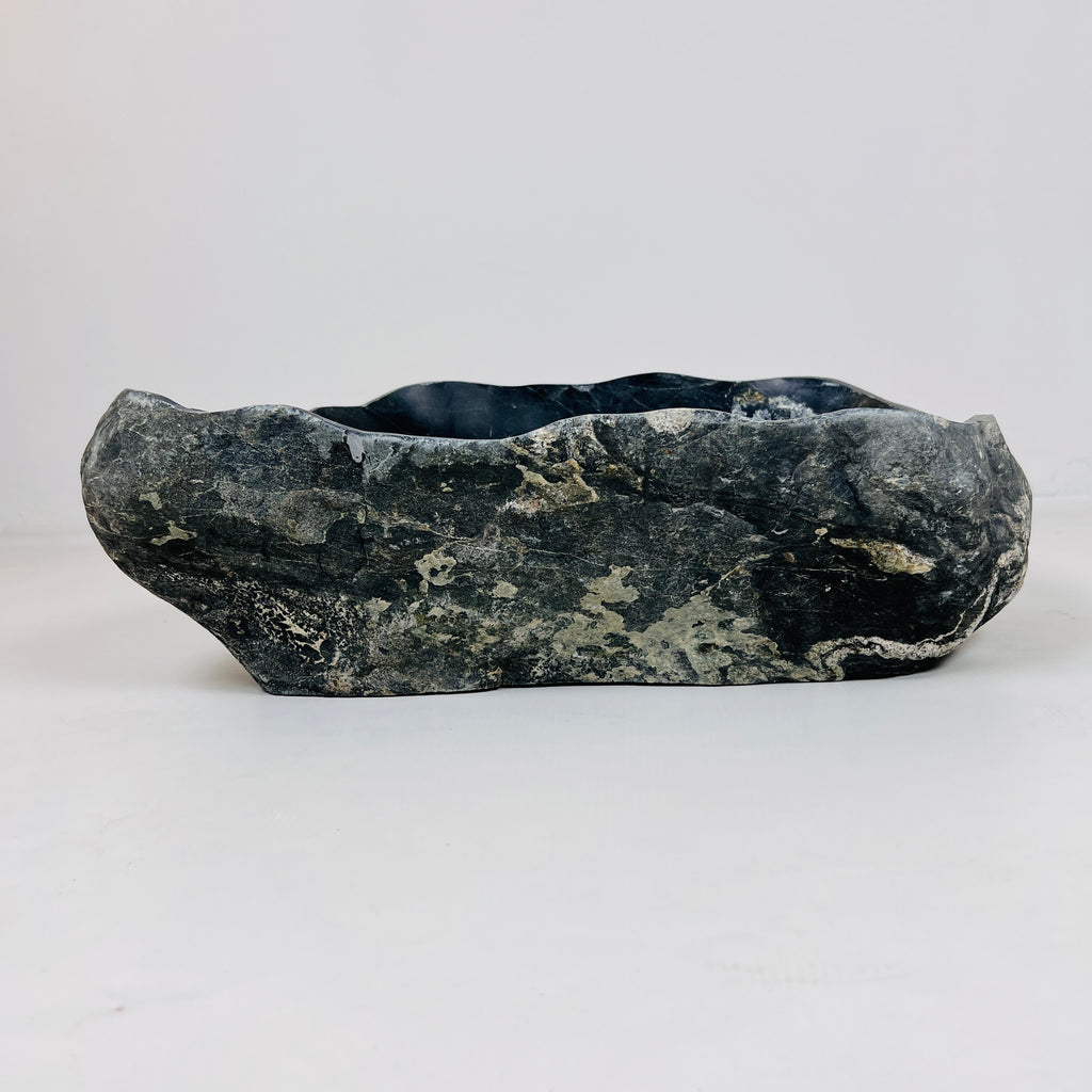 Ringed Black River Stone Sink