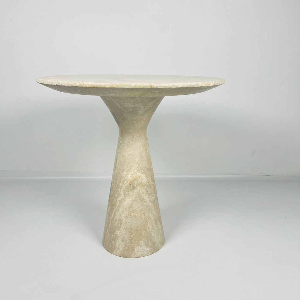 Travertine Side Table