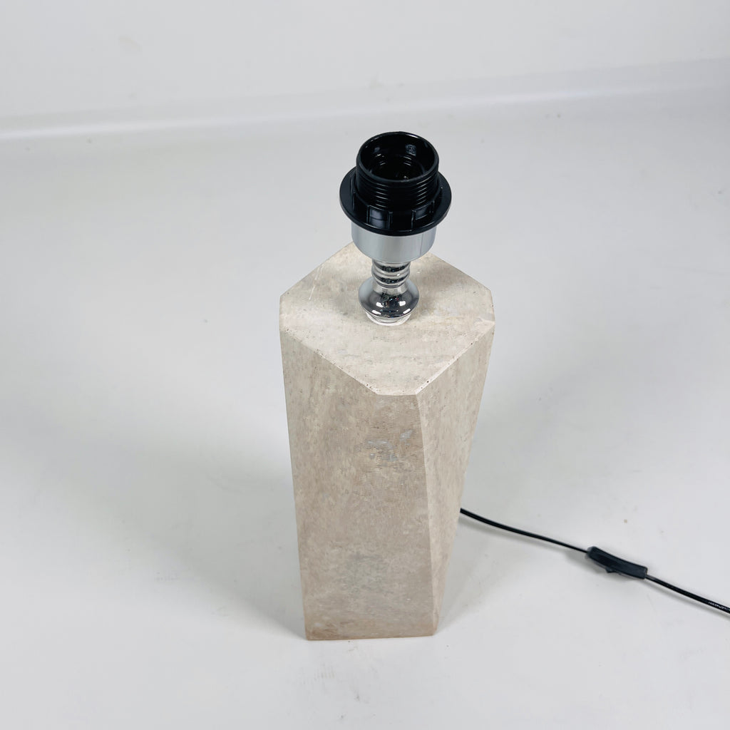 Travertine Prism Table Lamp