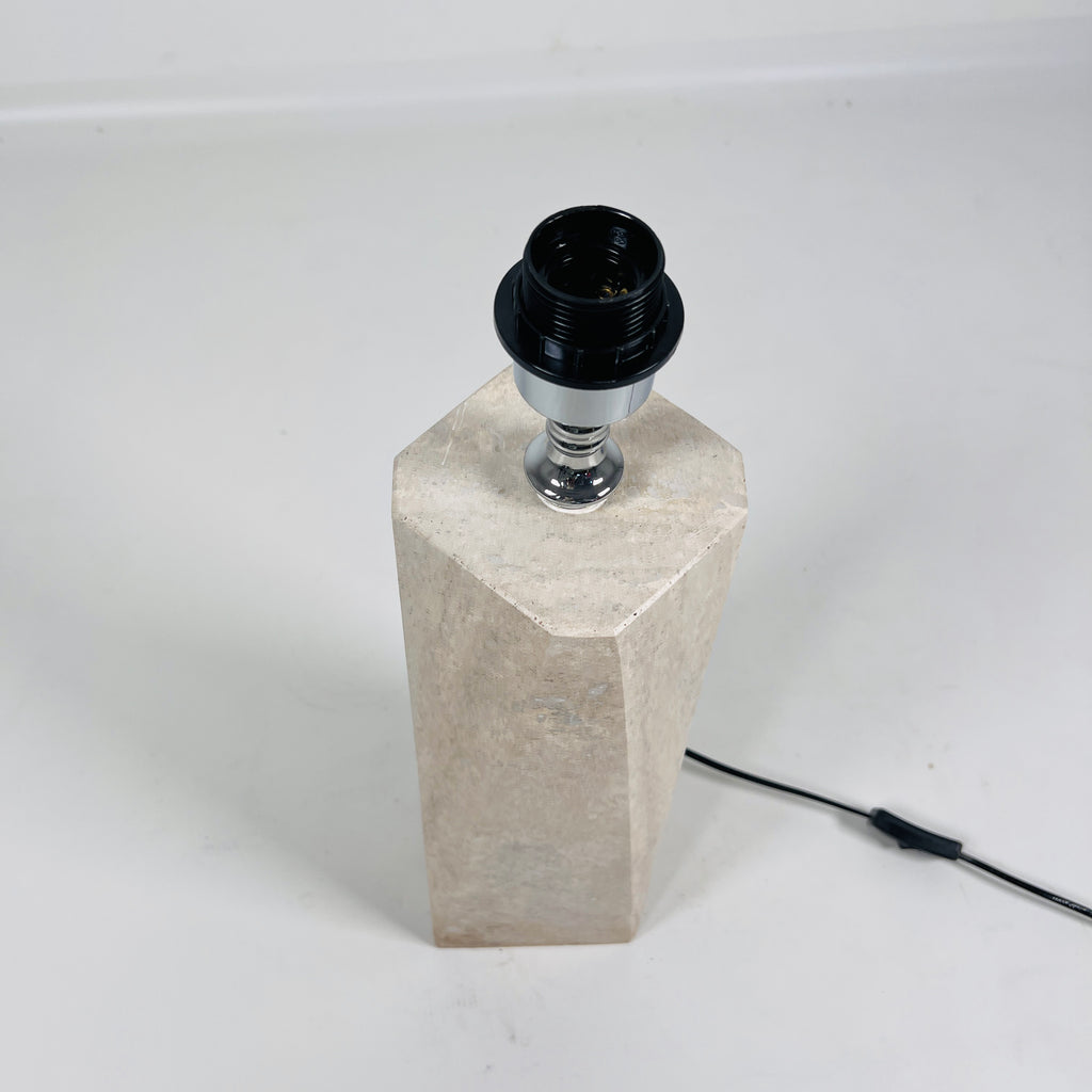 Travertine Prism Table Lamp