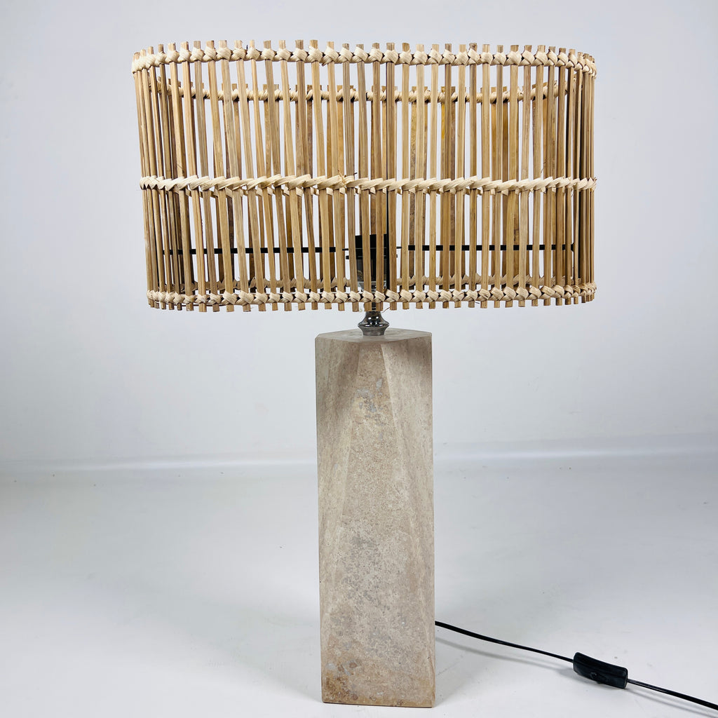 Travertine Prism Table Lamp