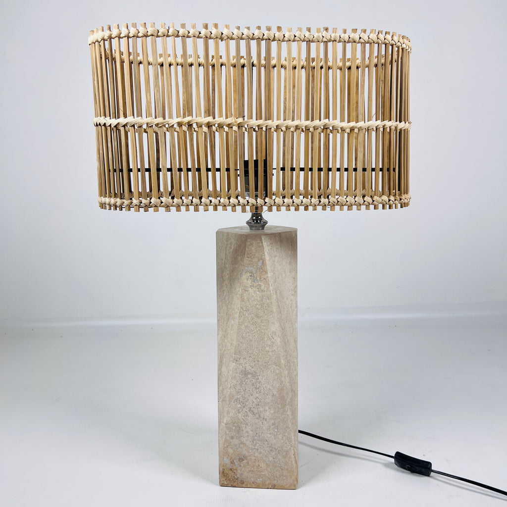 Travertine Prism Table Lamp