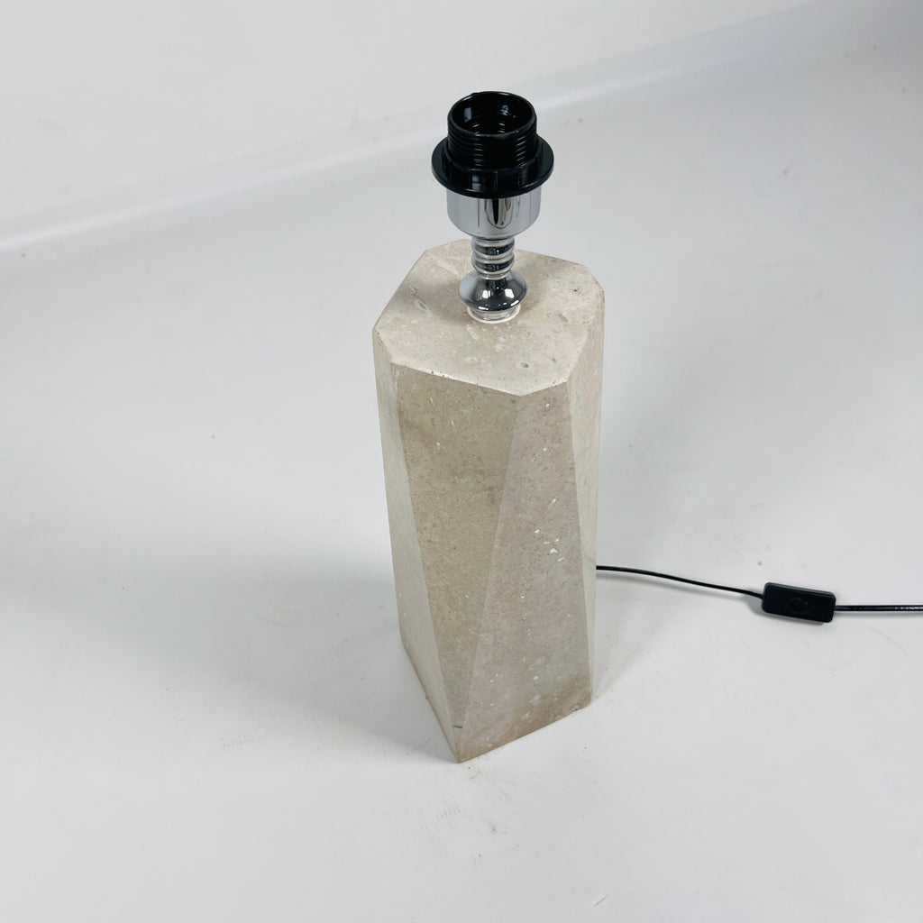 Travertine Prism Table Lamp