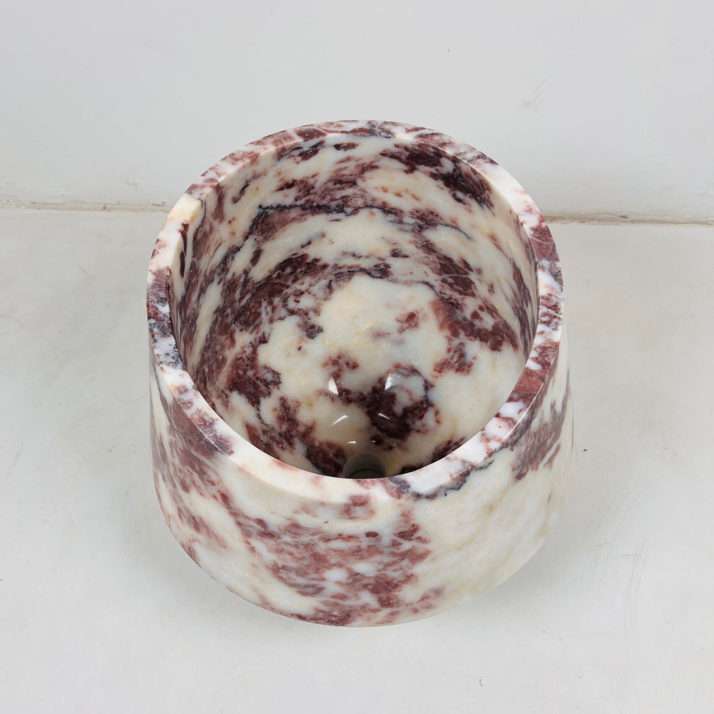 Aztec Stone Basin - Red & White