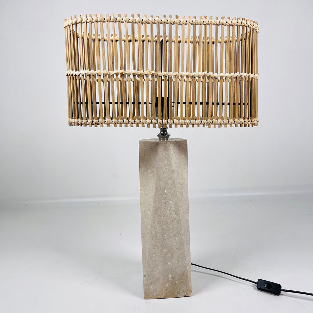 Travertine Prism Table Lamp