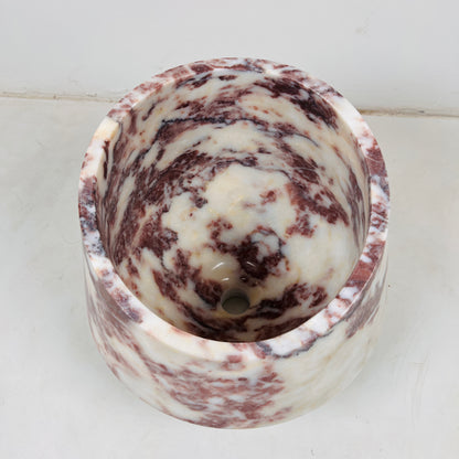Aztec Stone Basin - Red & White