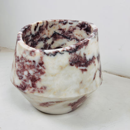 Aztec Stone Basin - Red & White