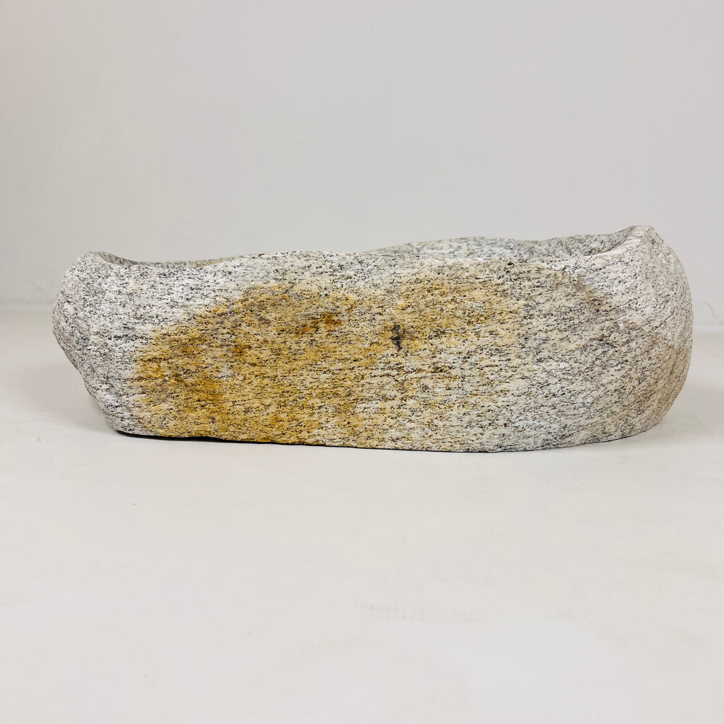 Grey Halo Mustard Grazed River Stone Sink