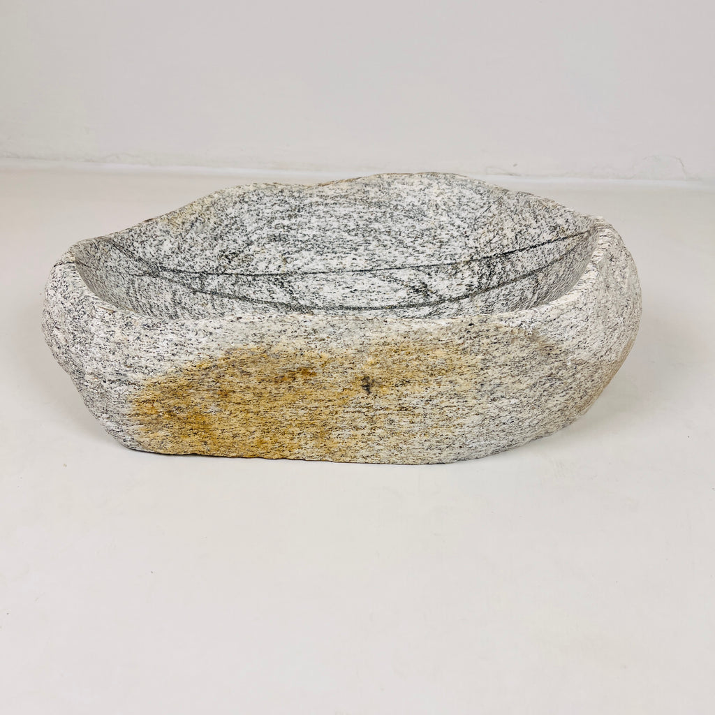 Grey Halo Mustard Grazed River Stone Sink