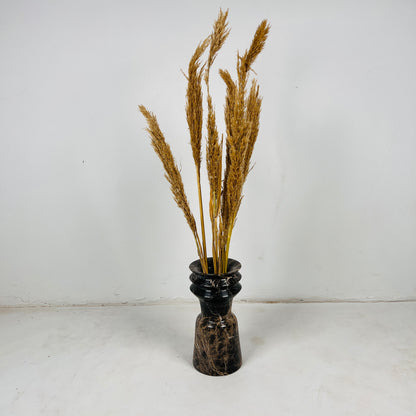 Ribbed Vase - Black