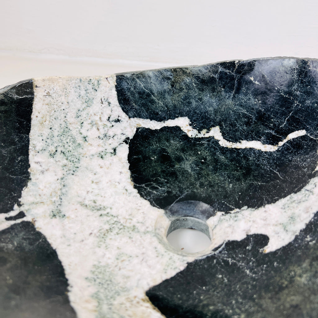 Zebra Printed River Stone Sink