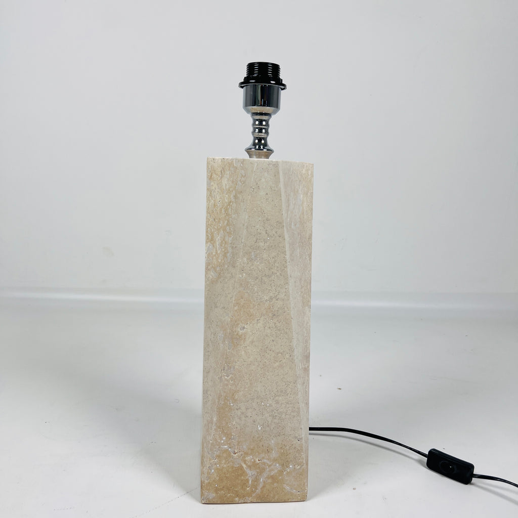 Modernist Travertine Table Lamp