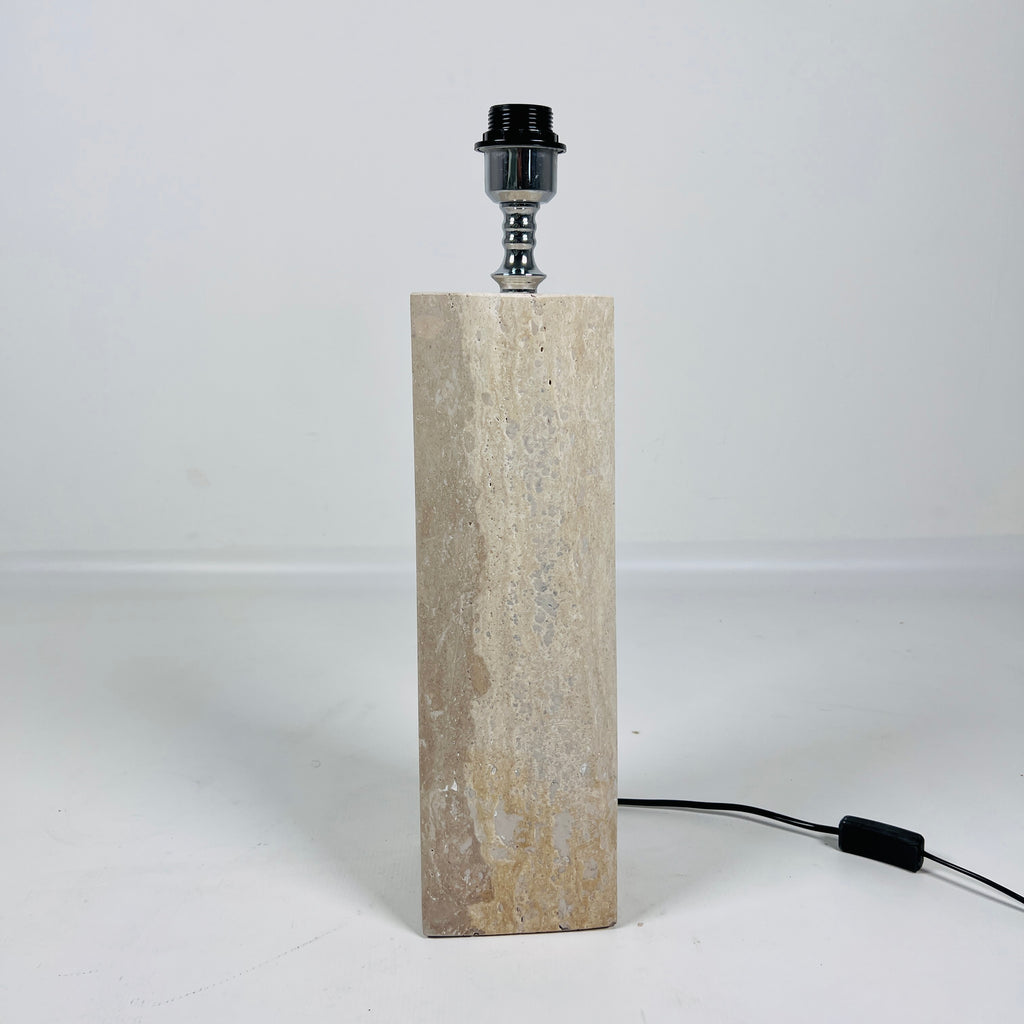 Modernist Travertine Table Lamp