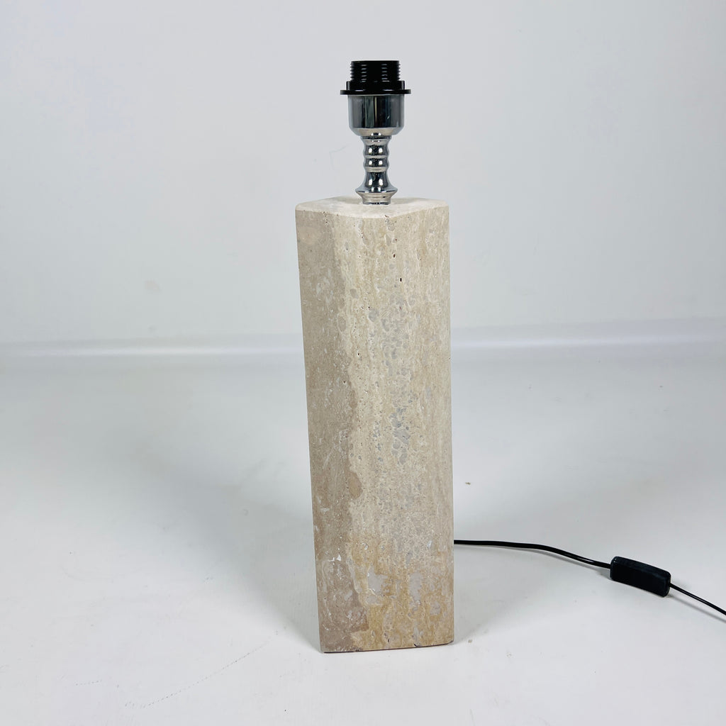 Modernist Travertine Table Lamp