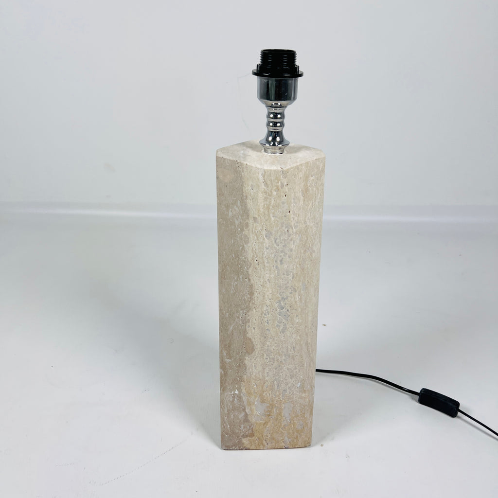 Modernist Travertine Table Lamp