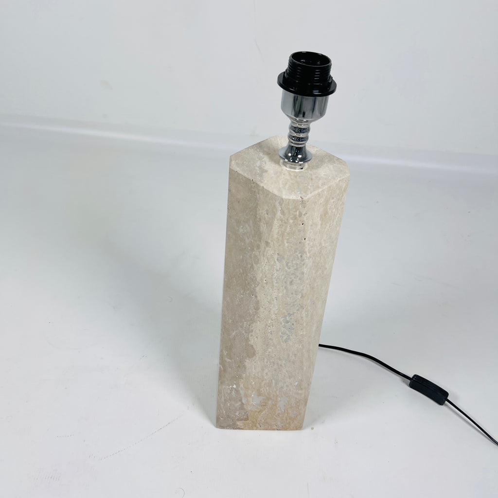 Modernist Travertine Table Lamp