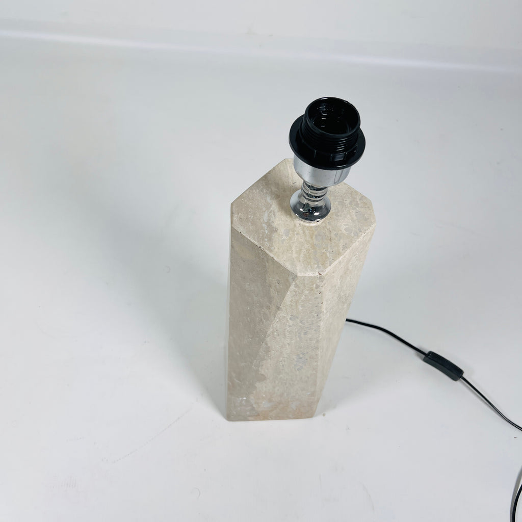 Modernist Travertine Table Lamp