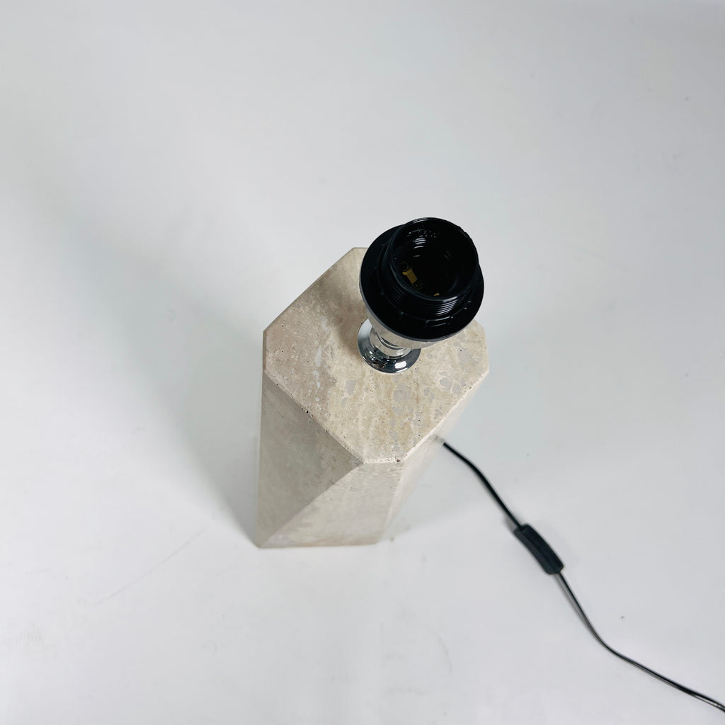 Modernist Travertine Table Lamp