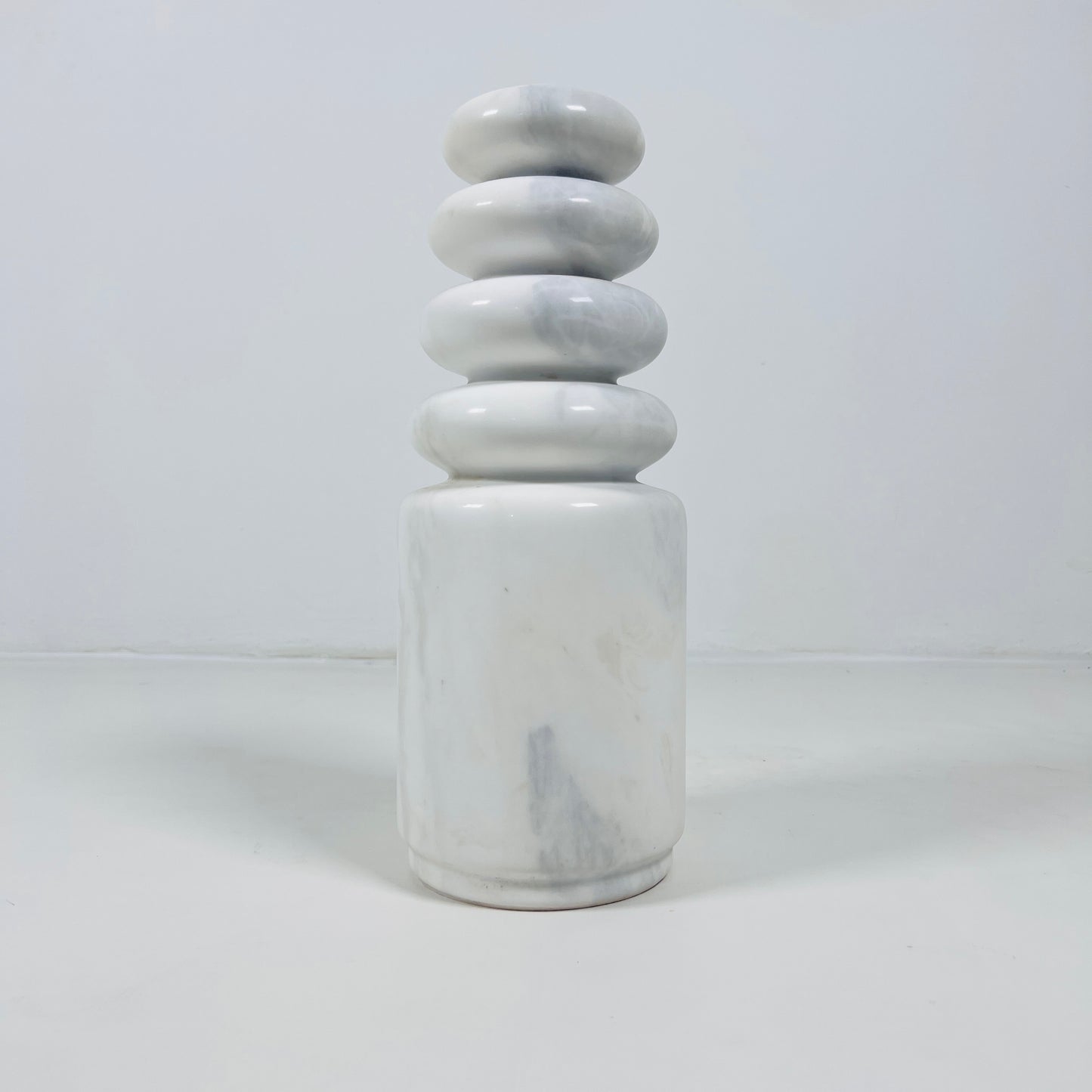 Ringed Candle Stand - Gray