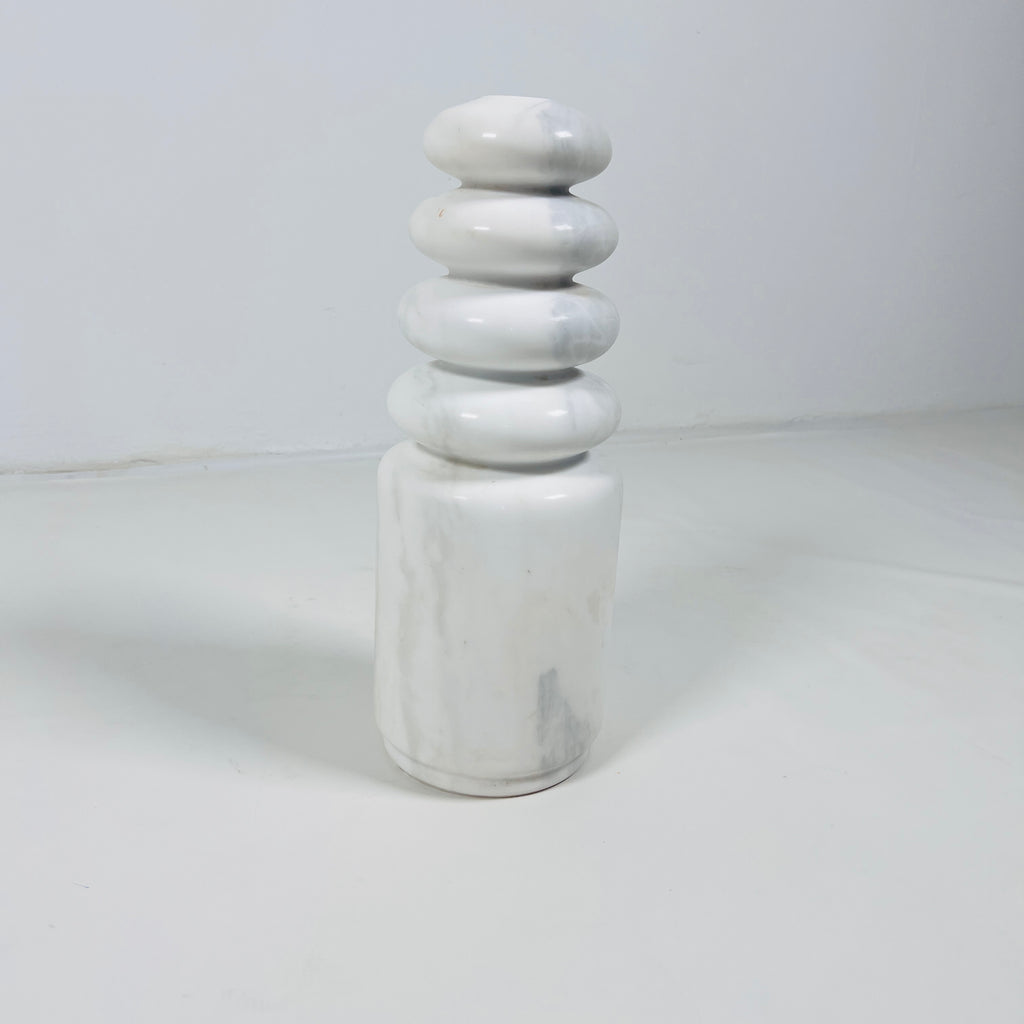 Top Stacked White Candle Stand